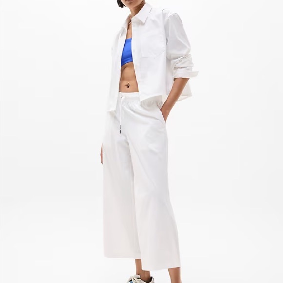 ATHLETA Midday Mid Rise Crop Poplin Pant | Size Large | NWT - Picture 2 of 7